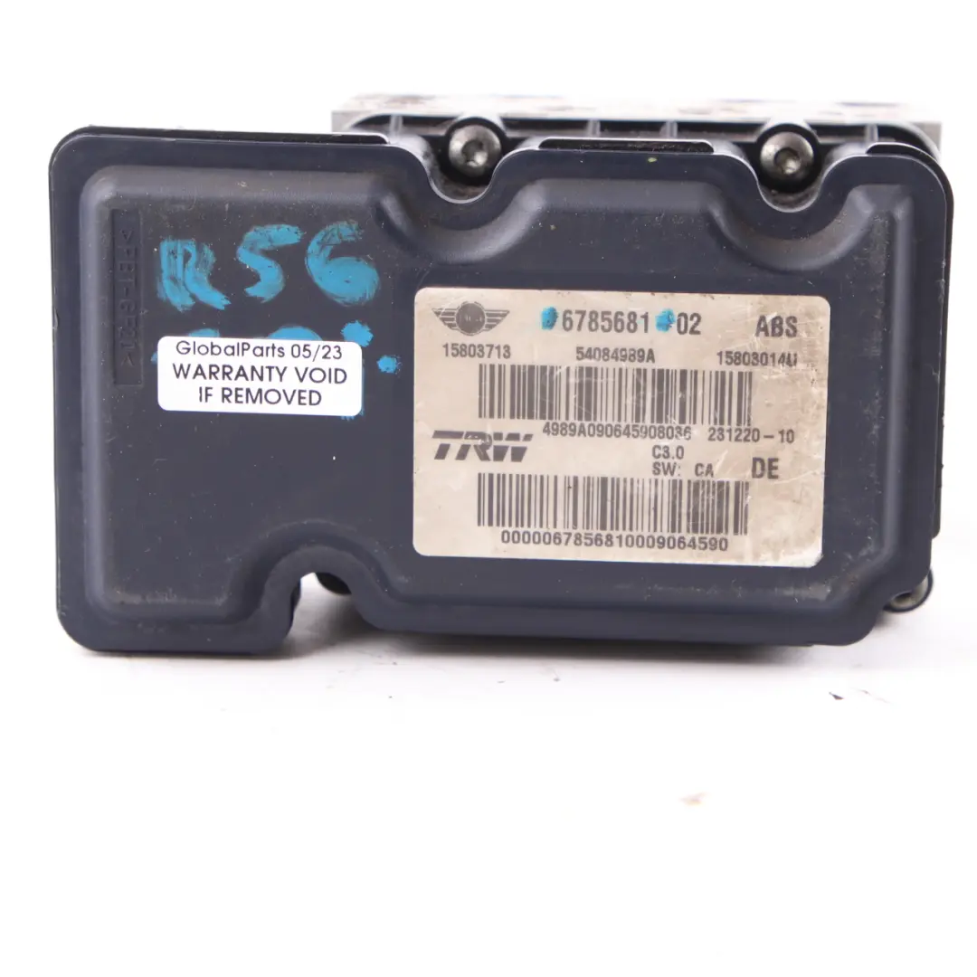 ABS Unidad De Frenado Hidraulico Modulo De Bomba 6785681 6779307 para Mini One R56 con número de pieza 6786224 Mini One R56 ABS Unidad De Frenado Hidraulico Modulo De Bomba 6785681 6779307 - SKU 6786224 - Número de pieza 6786224
