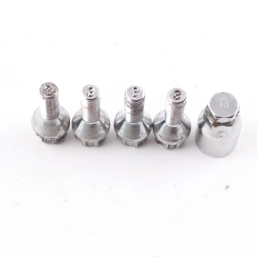 Set Locking Wheel Bolt Locks Security Nut to BMW E46 E60 E61 E81 E82 E87 E90 E91 with Part number 6786419 BMW E46 E60 E61 E81 E82 E87 E90 E91 Set Locking Wheel Bolt Locks Security Nut - SKU 6786419-2 - Part number 6786419