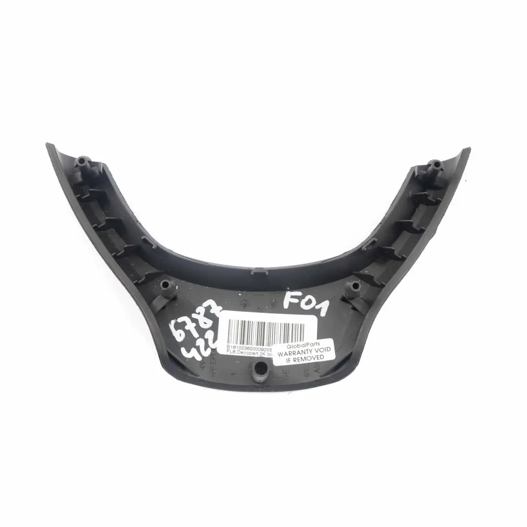 Embellecedor del volante negro para BMW F01 F07 F10 F11 LCI con número de pieza 6787422 BMW F01 F07 F10 F11 LCI Embellecedor del volante negro - SKU 6787422 - Número de pieza 6787422