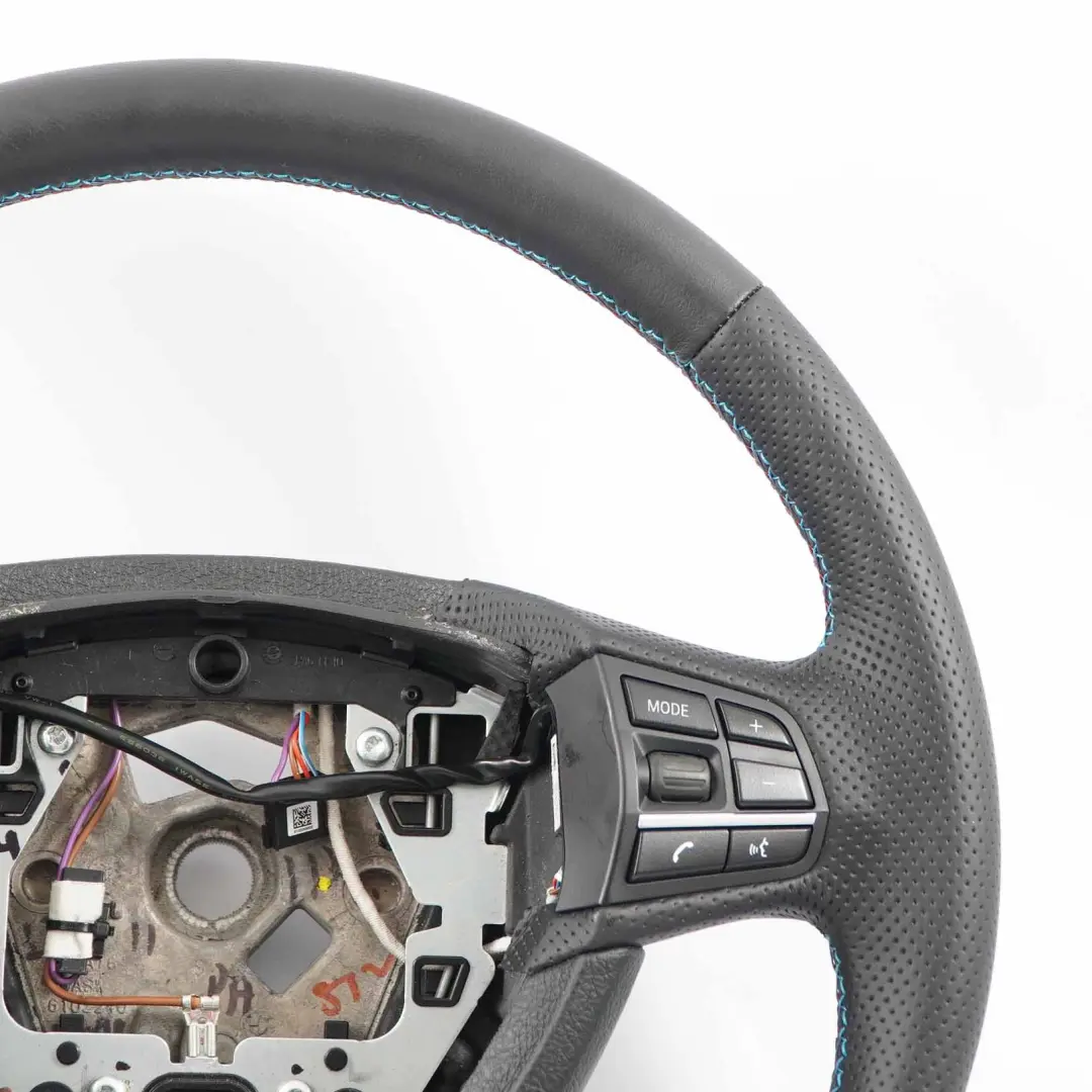 BMW F01 F02 F07 GT F10 F11 NEW Black Leather Steering Wheel M-tricolored - SKU 6790886-1 - Part number 6790886