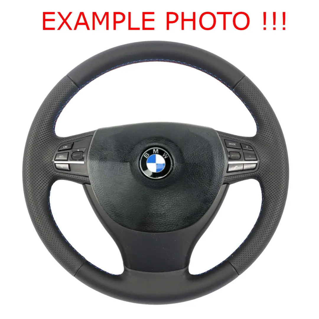 NUOVO Volante in pelle nera filettature M-tricolore per BMW F01 F02 F07 GT F10 F11 con numero di parte 6790886 BMW F01 F02 F07 GT F10 F11 NUOVO Volante in pelle nera filettature M-tricolore - SKU 6790886-2 - Numero di parte 6790886