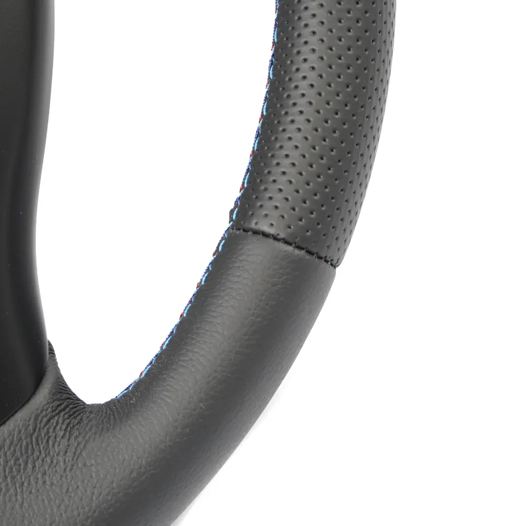 Leather Steering Wheel M-tricolored Threads BMW F01 F02 F07 GT F10 F11 NEW Black - SKU 6790886-2 - Part number 6790886