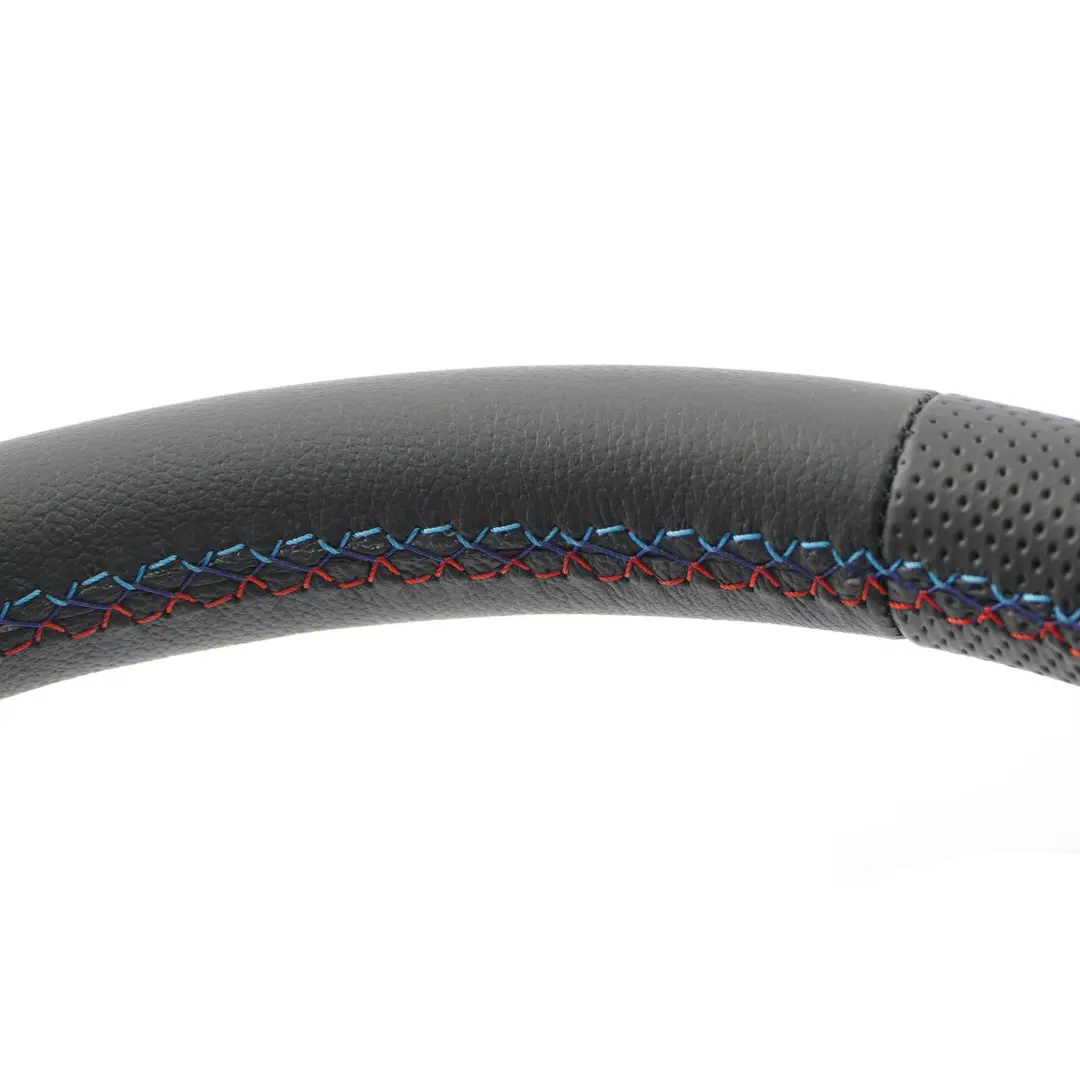 Leather Steering Wheel M-tricolored Threads to BMW F01 F02 F07 GT F10 F11 NEW Black with Part number 6790886 BMW F01 F02 F07 GT F10 F11 NEW Black Leather Steering Wheel M-tricolored Threads - SKU 6790886-2 - Part number 6790886