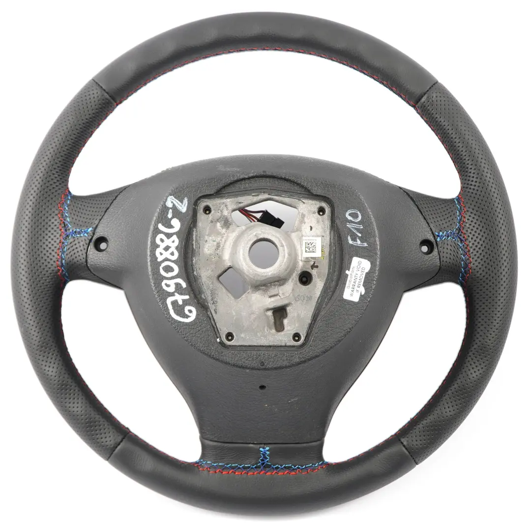 NUEVO Volante De cuero negro M-tricolored Hilos para BMW F01 F02 F07 GT F10 F11 con número de pieza 6790886 BMW F01 F02 F07 GT F10 F11 NUEVO Volante De cuero negro M-tricolored Hilos - SKU 6790886-2 - Número de pieza 6790886
