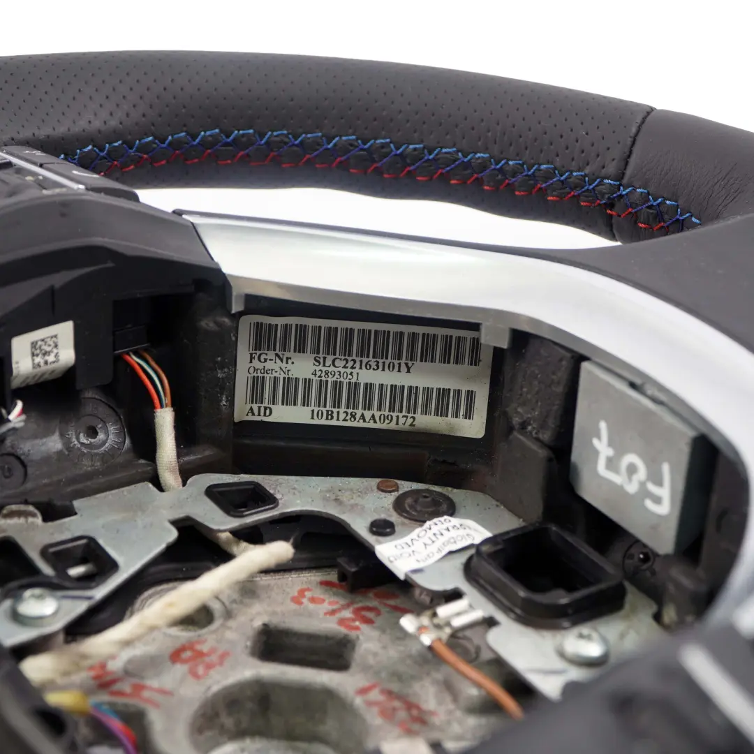 Steering Wheel BMW F10 F11 F12 F07 GT F01 NEW Black Leather M-tricolored to Sport with Part number 6790891 Sport Steering Wheel BMW F10 F11 F12 F07 GT F01 NEW Black Leather M-tricolored - SKU 6790891-1 - Part number 6790891