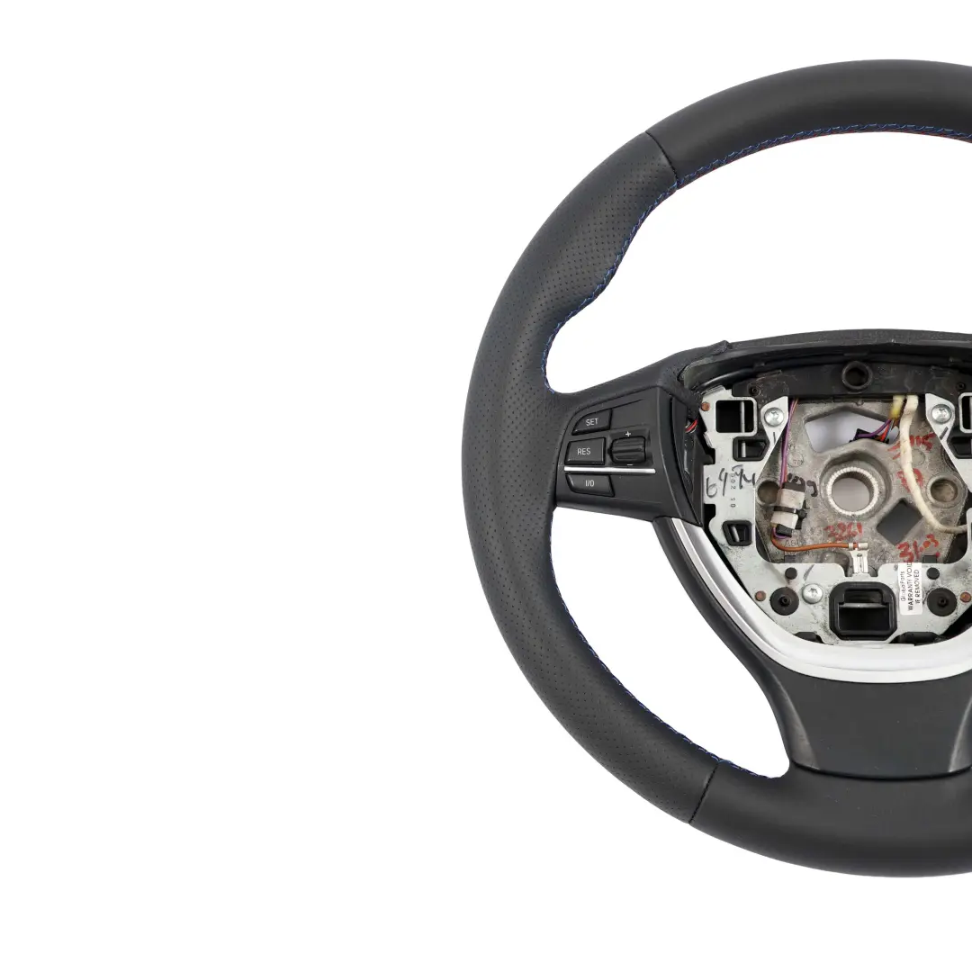 Sport Steering Wheel BMW F10 F11 F12 F07 GT F01 NEW Black Leather M-tricolored - SKU 6790891-1 - Part number 6790891