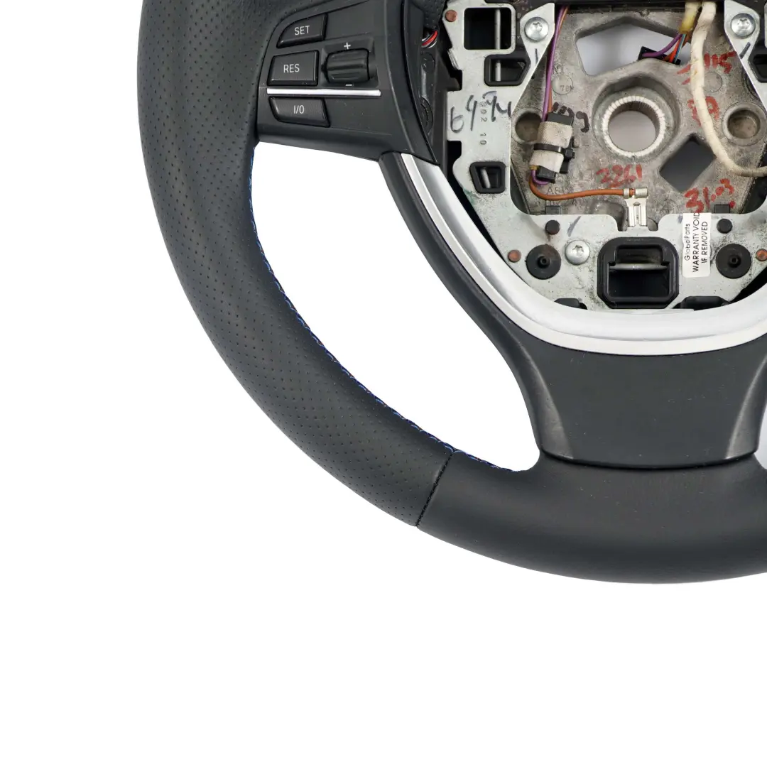 Sport Steering Wheel BMW F10 F11 F12 F07 GT F01 NEW Black Leather M-tricolored - SKU 6790891-1 - Part number 6790891