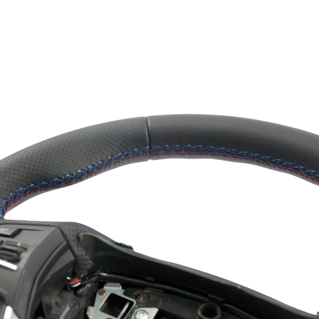 Sport Steering Wheel BMW F10 F11 F12 F07 GT F01 NEW Black Leather M-tricolored - SKU 6790891-1 - Part number 6790891