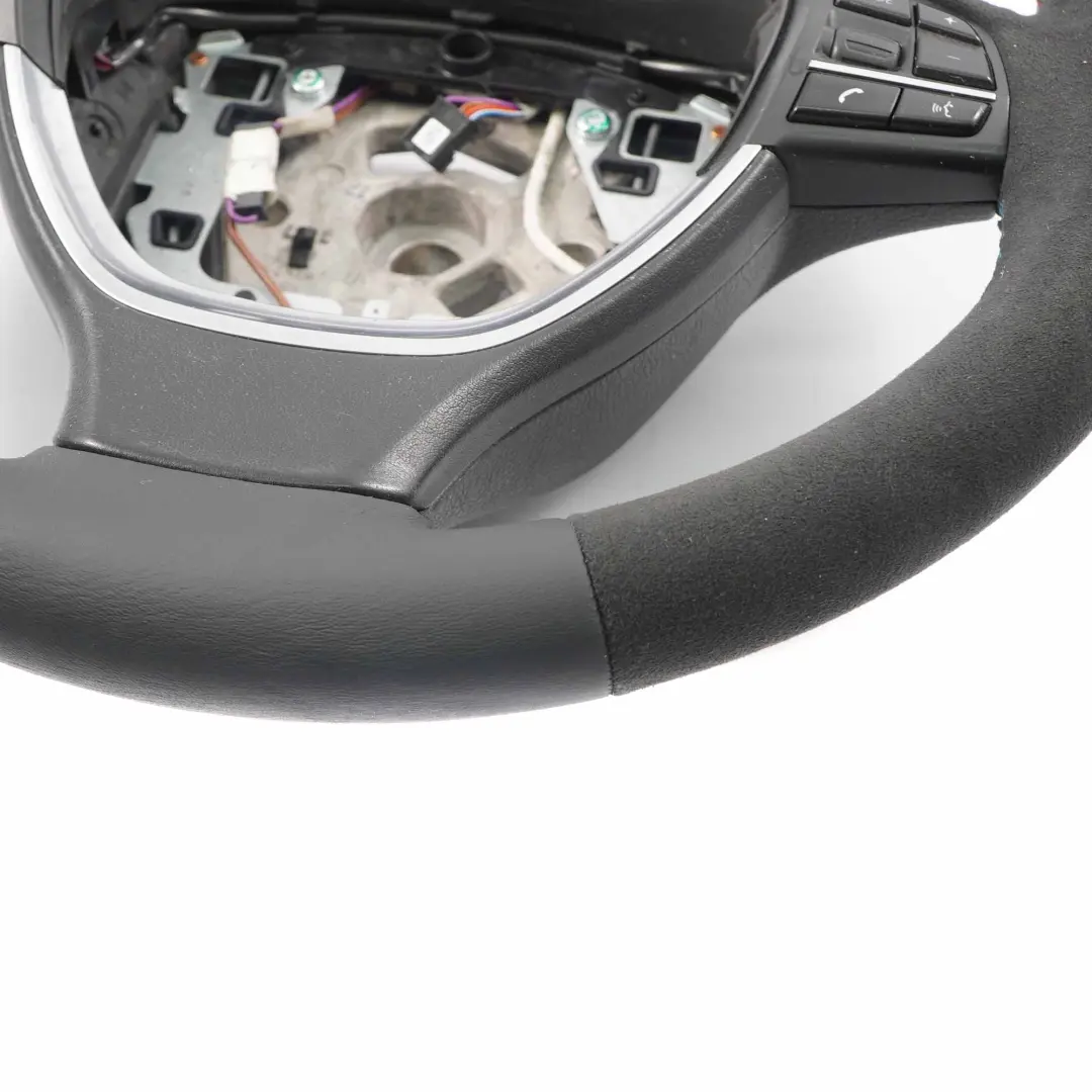 Sport Steering Wheel BMW F10 F11 F12 F07 GT F01 NEW Black Leather / Alcantara - SKU 6790891-2 - Part number 6790891