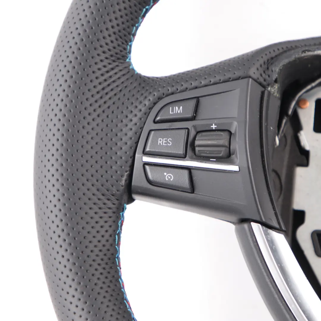 Steering Wheel BMW F10 F11 F12 F07 GT F01 NEW Black Leather M-tricolored to Sport with Part number 6790891 Sport Steering Wheel BMW F10 F11 F12 F07 GT F01 NEW Black Leather M-tricolored - SKU 6790891-3 - Part number 6790891