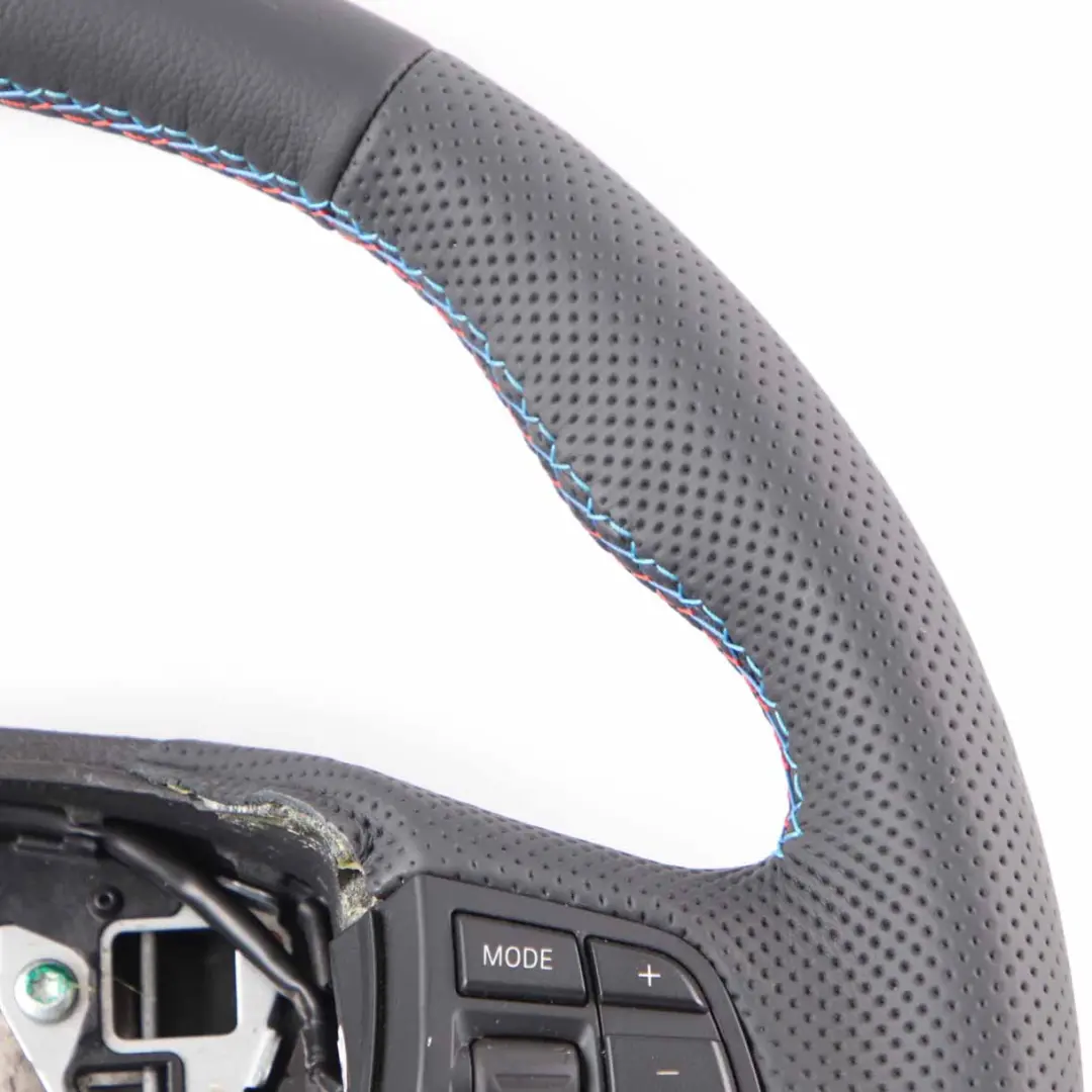 Steering Wheel BMW F10 F11 F12 F07 GT F01 NEW Black Leather M-tricolored to Sport with Part number 6790891 Sport Steering Wheel BMW F10 F11 F12 F07 GT F01 NEW Black Leather M-tricolored - SKU 6790891-3 - Part number 6790891