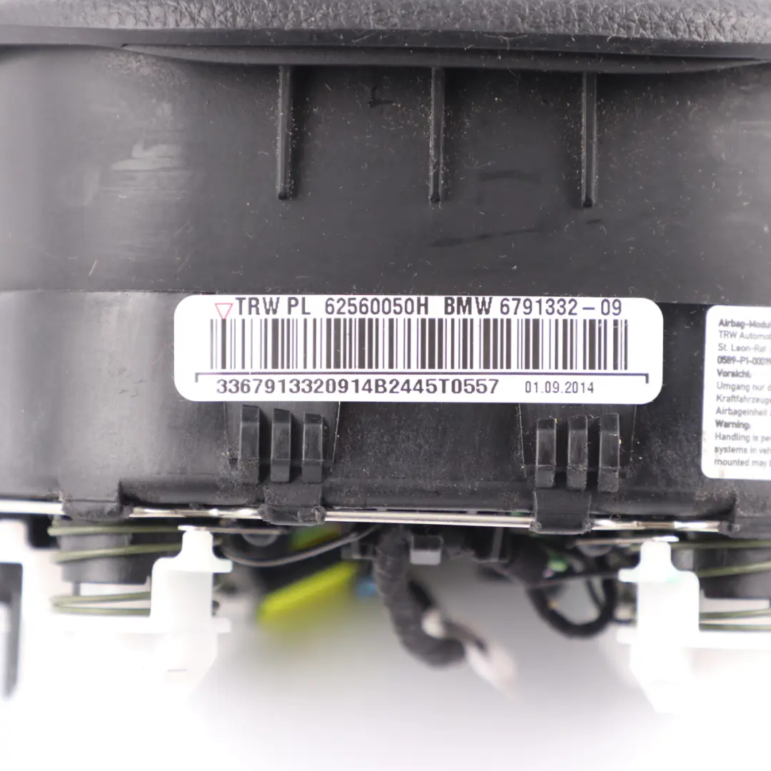 BMW F20 F21 F30 Steering Wheel Driver's Side Air Bag Module Black Airbag - SKU 6791332-3 - Part number 6791332