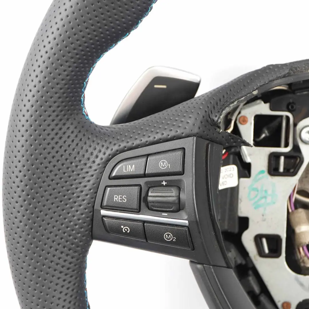 BMW F10 F11 F12 F01 F07 GT NUOVA Pelle Nera Volante Sportivo Leve del Cambio - SKU 6792421-1 - Numero di parte 6792421