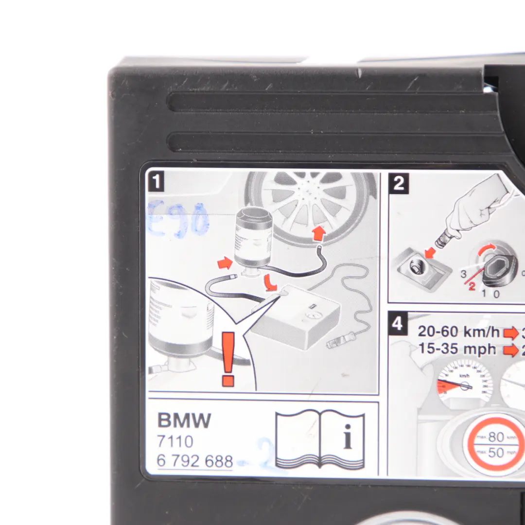 Mobility System Tyre Compressor to BMW 1 3 5 Series E60 E81 E90 F10 F11 with Part number 6792688 BMW 1 3 5 Series E60 E81 E90 F10 F11 Mobility System Tyre Compressor - SKU 6792688 - Part number 6792688