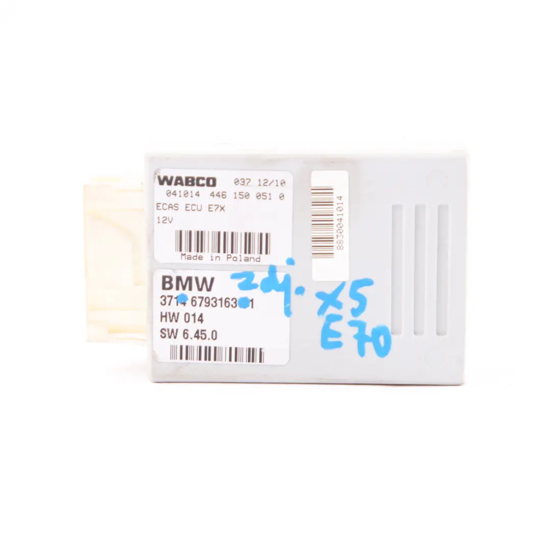 Suspension Module Self Leveling Air Supply Control Unit to BMW X5 E70 with Part number 6793163 BMW X5 E70 Suspension Module Self Leveling Air Supply Control Unit - SKU 6793163 - Part number 6793163