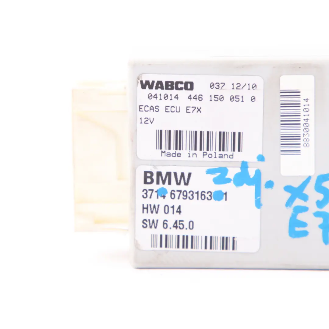 Módulo Suspensión Autonivelante Control Suministro Aire para BMW X5 E70 con número de pieza 6793163 BMW X5 E70 Módulo Suspensión Autonivelante Control Suministro Aire - SKU 6793163 - Número de pieza 6793163