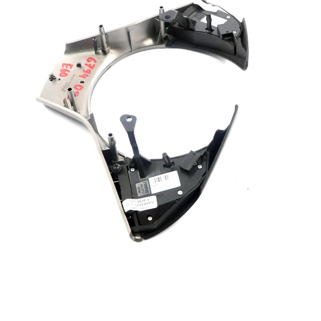  Embellecedor VolanteBMW E60 E63 Sport Tapa Interruptor Multifuncion Titan Cromo - SKU 6794084 - Número de pieza 6794084