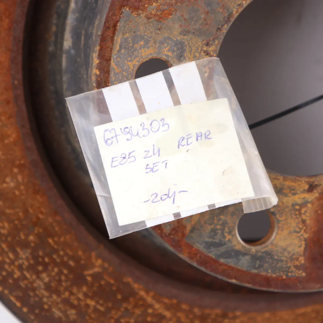 Brake Disc BMW Z4 E85 E86 Rear Wheel Left Right N/O/S Ventilated Set 294X19 to with Part number 6794303 Brake Disc BMW Z4 E85 E86 Rear Wheel Left Right N/O/S Ventilated Set 294X19 - SKU 6794303-1 - Part number 6794303