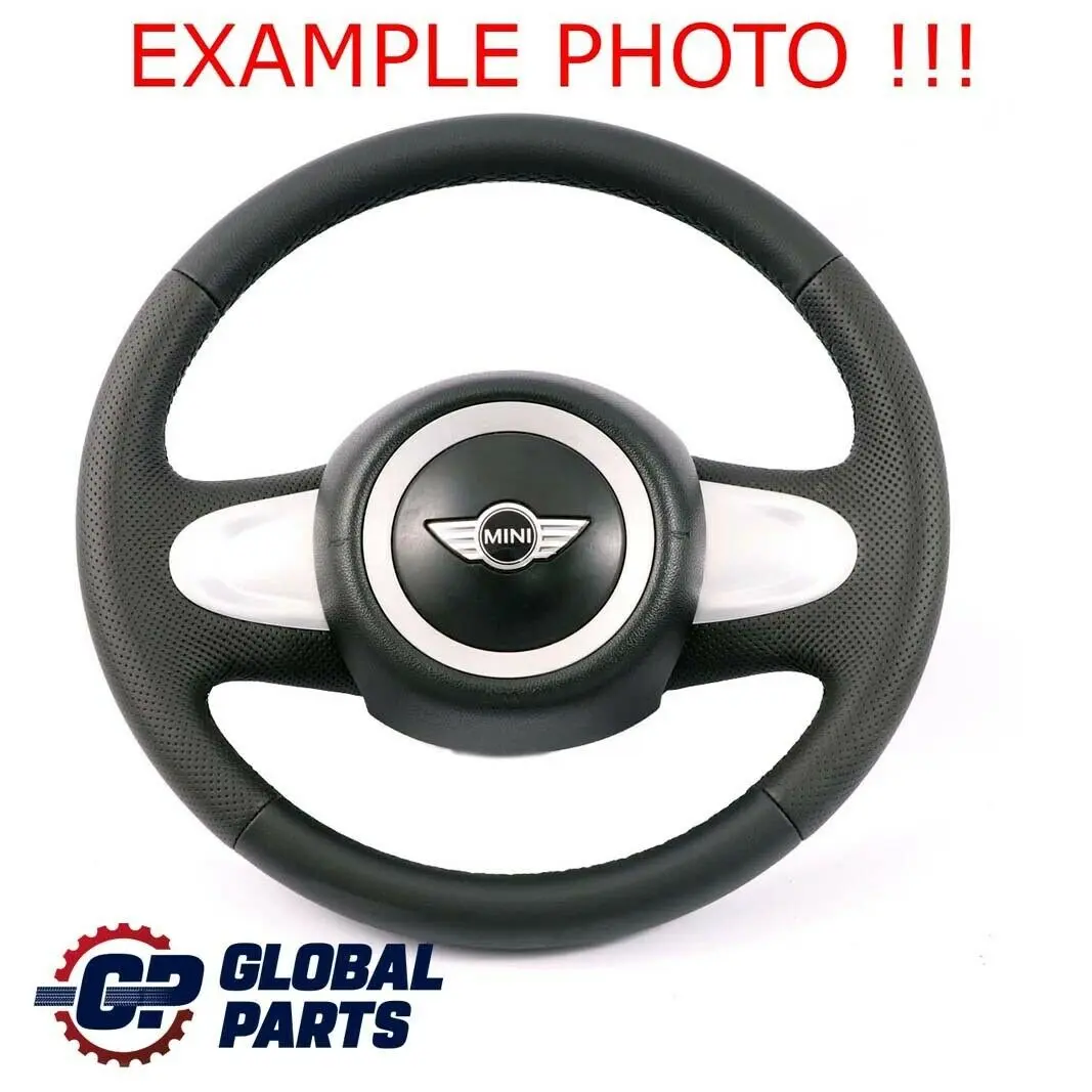 Leather Sport Look Steering Wheel 2 Spoke Mini Cooper One R55 R56 R60 NEW - SKU 6794623-3 - Part number 6794623