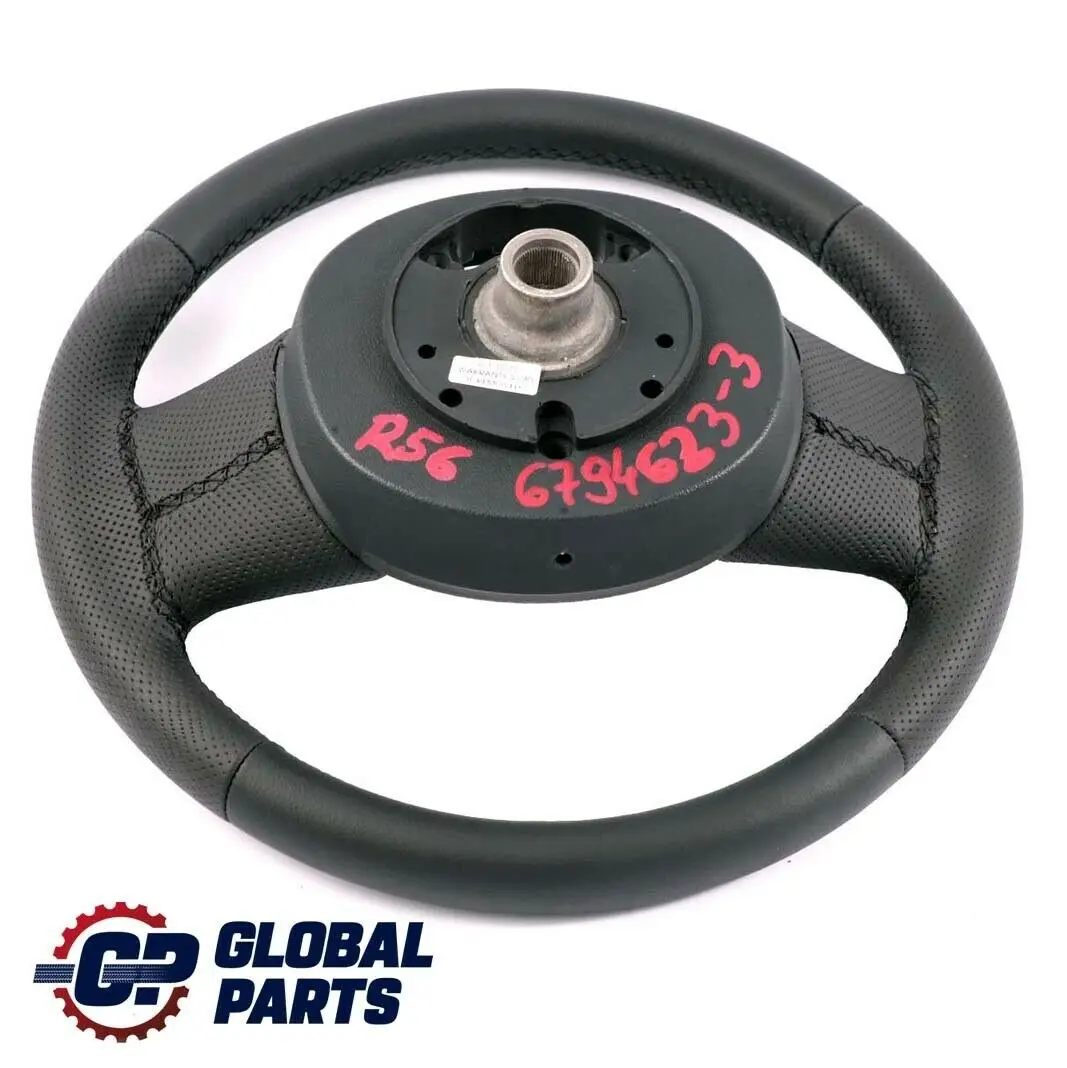 Leather Sport Look Steering Wheel 2 Spoke Mini Cooper One R55 R56 R60 NEW - SKU 6794623-3 - Part number 6794623