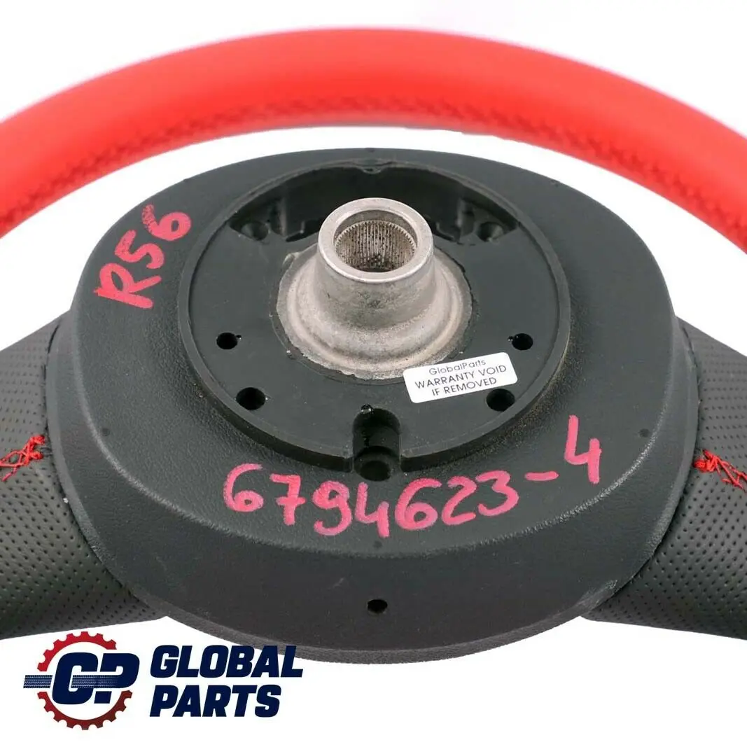 Nuova Pelle Rossa / Nera Sport Look Volante 2 Raggi per Mini Cooper One R56 R60 con numero di parte 6794623 Mini Cooper One R56 R60 Nuova Pelle Rossa / Nera Sport Look Volante 2 Raggi - SKU 6794623-4 - Numero di parte 6794623