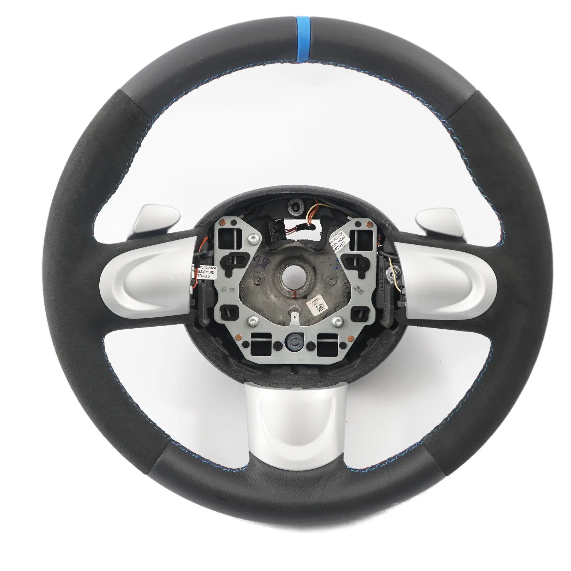 Mini Cooper One R55 R56 R60 R61 Nuova Pelle Nera/Alcantara Volante Sportivo Leve