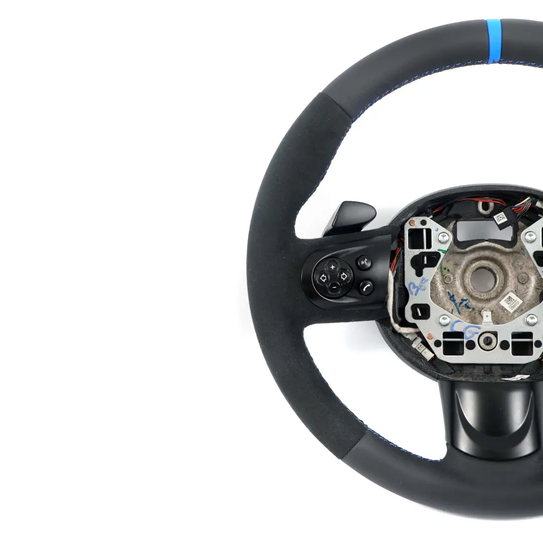 Leather / Alcantara Sport Steering Wheel Padle Shift to Mini Cooper R56 NEW Black with Part number 6794625 Mini Cooper R56 NEW Black Leather / Alcantara Sport Steering Wheel Padle Shift - SKU 6794625-6 - Part number 6794625