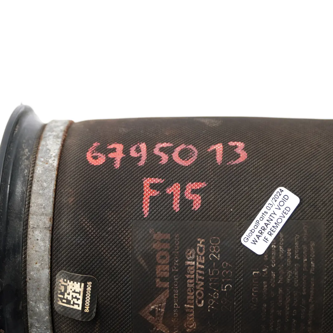 Pneumatic Air Spring Suspension Bag Absorber to BMW X5 F15 Rear with Part number 6795013 BMW X5 F15 Rear Pneumatic Air Spring Suspension Bag Absorber - SKU 6795013 - Part number 6795013