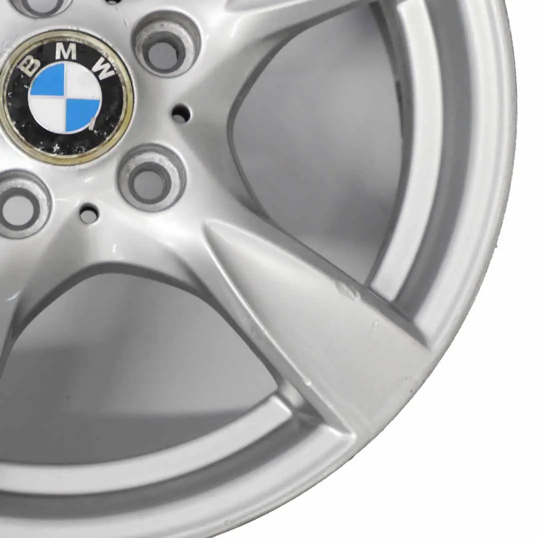 Alloy Wheel Rim 17" Star Spoke 371 7J ET:47 to BMW E81 E82 E87 Silver with Part number 6795561 BMW E81 E82 E87 Silver Alloy Wheel Rim 17" Star Spoke 371 7J ET:47 - SKU 6795561-3 - Part number 6795561