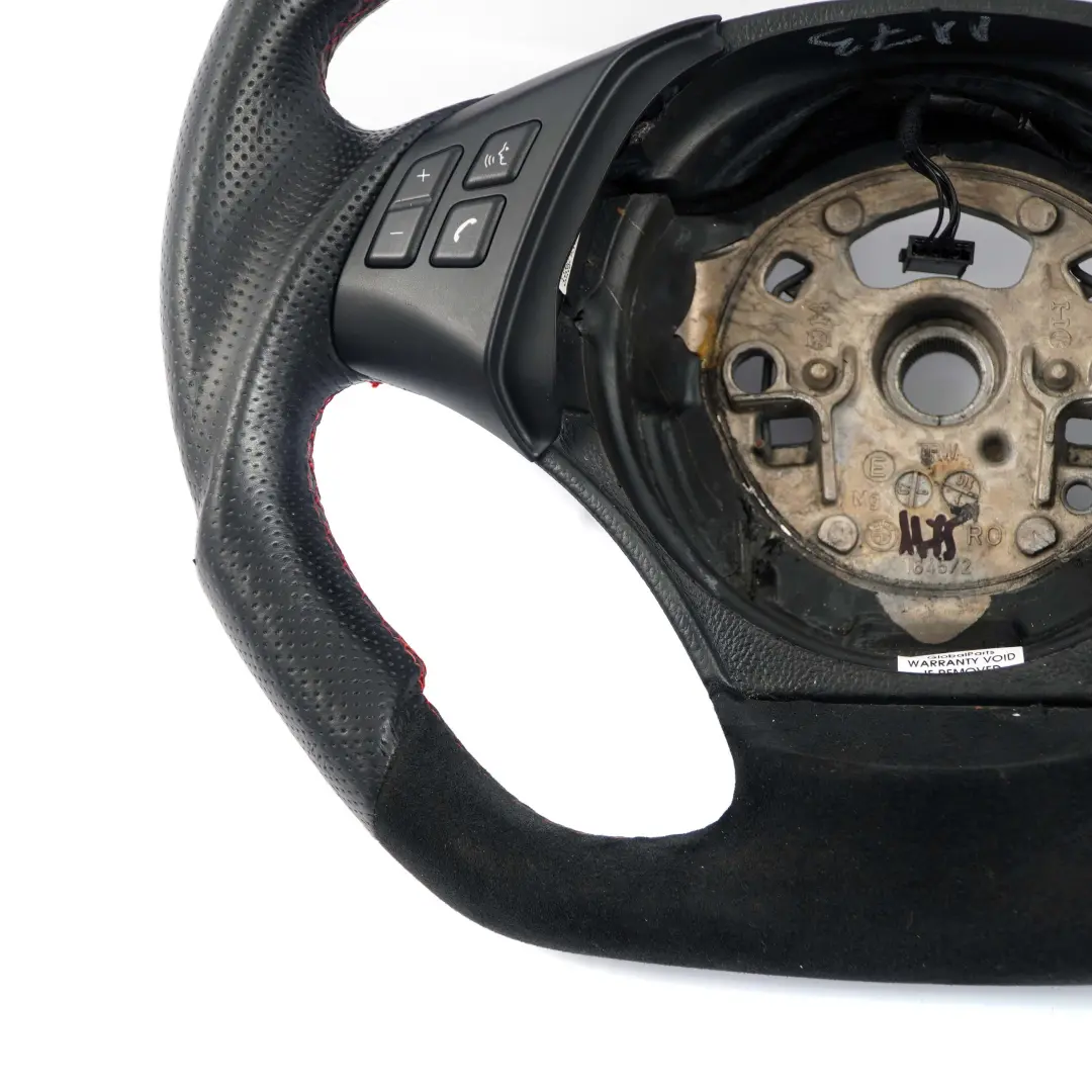 Leather / Alcantara Sport Look Steering Wheel Red Threads to BMW E90 E91 Black with Part number 6795568 BMW E90 E91 Black Leather / Alcantara Sport Look Steering Wheel Red Threads - SKU 6795568-6 - Part number 6795568