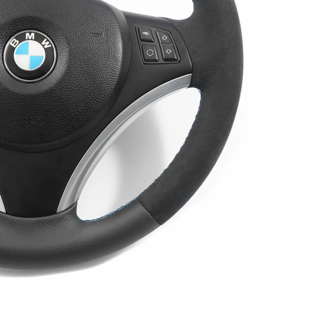 Steering Wheel BMW E81 E82 E87 E90 E91 E92 NEW Leather / Alcantara M Sport Look to with Part number 6795570 Steering Wheel BMW E81 E82 E87 E90 E91 E92 NEW Leather / Alcantara M Sport Look - SKU 6795570-12-SET - Part number 6795570