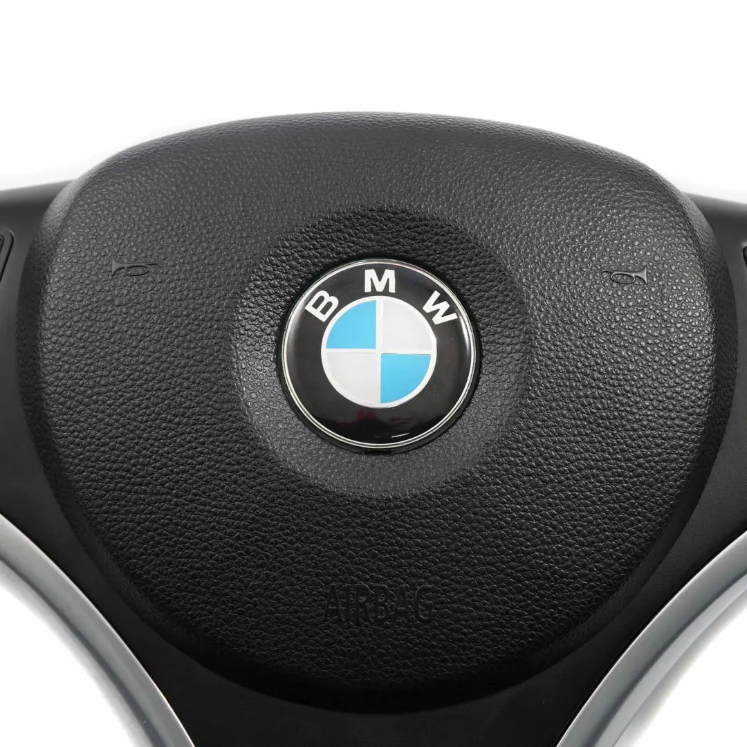 BMW E81 E82 E87 E90 E91 E92 NEW Black Leather M Sport Look Steering Wheel Trim - SKU 6795570-15-SET - Part number 6795570