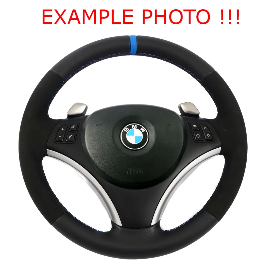 NUOVO In Pelle Nera M-Sport Look Paddle Shift per Volante BMW E81 E87 E90 E91 con numero di parte 6795572 Volante BMW E81 E87 E90 E91 NUOVO In Pelle Nera M-Sport Look Paddle Shift - SKU 6795572-1 - Numero di parte 6795572