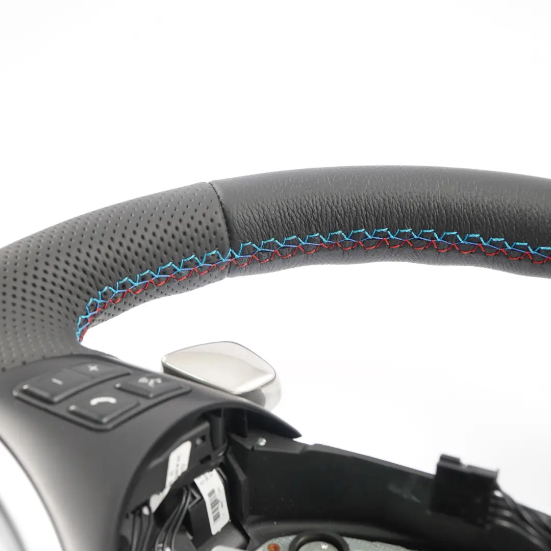 Leather M-Sport Look Steering Wheel Paddle Shift to BMW E87 E90 E91 E92 E93 NEW with Part number 6795572 BMW E87 E90 E91 E92 E93 NEW Leather M-Sport Look Steering Wheel Paddle Shift - SKU 6795572 - Part number 6795572