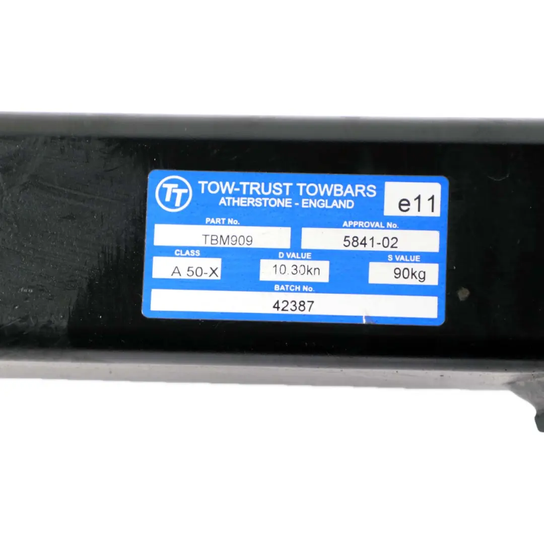 BMW 5 E61 LCI Touring Tow-Trust Witter Towing Hitch Towbar Trailer Hook TBM909 - SKU 6795731 - Part number 6782128