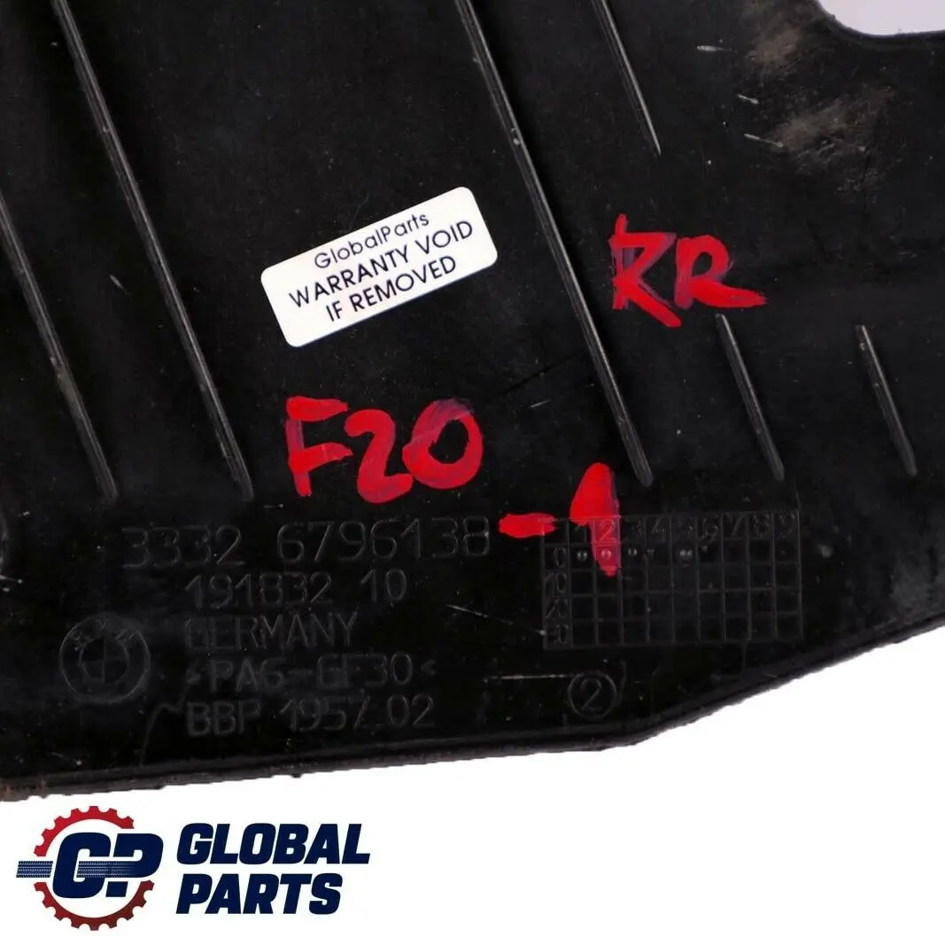 Cubre Eje Trasero Derecho para BMW F20 F21 F30 F31 F32 F33 con número de pieza 6796138 BMW F20 F21 F30 F31 F32 F33 Cubre Eje Trasero Derecho - SKU 6796138-1 - Número de pieza 6796138