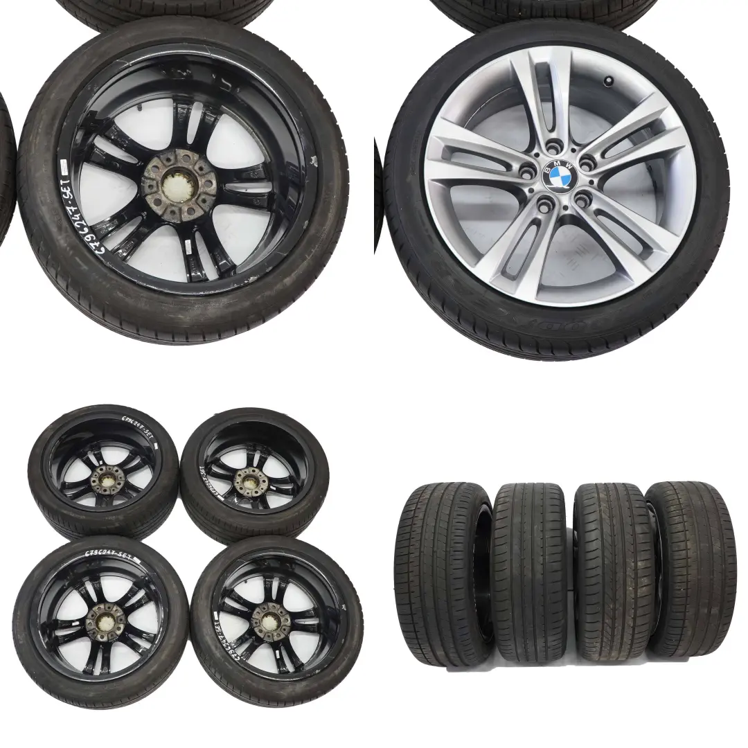 BMW F30 F31 F32 Set completo 4x Cerchi 18" Pneumatici Doppie razze Ferricgrey - SKU 6796247-SET - Numero di parte 6796247