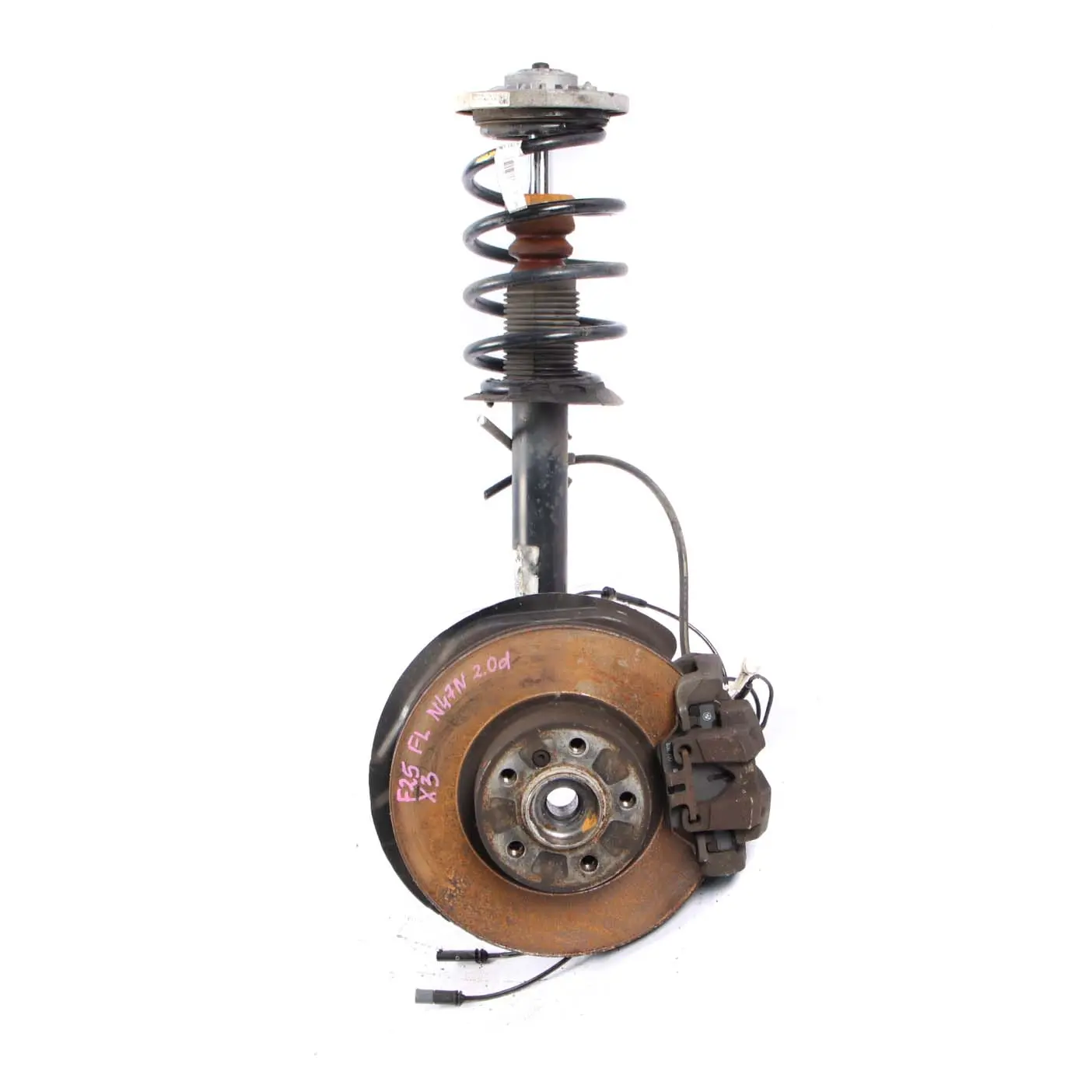 BMW X3 F25 20Dx N47N Fahrwerksbein Vorne Links Träger Bremssattel Scheibe