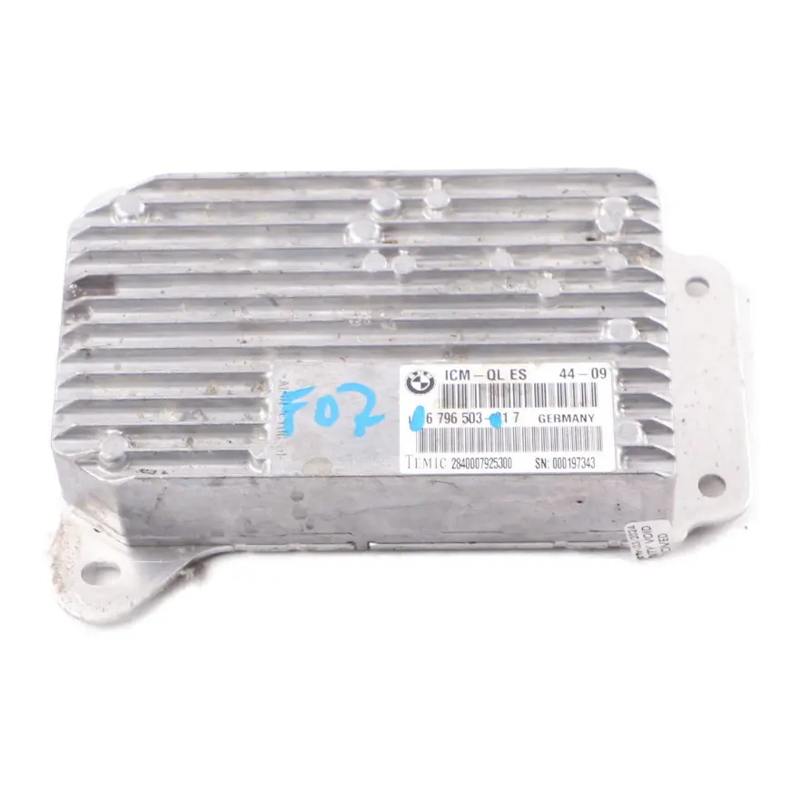 Módulo ICM Gestión Integrada Chasis QL ES Unidad Control 6799659 para BMW F10 F11 con número de pieza 6796503 BMW F10 F11 Módulo ICM Gestión Integrada Chasis QL ES Unidad Control 6799659 - SKU 6796503 - Número de pieza 6796503