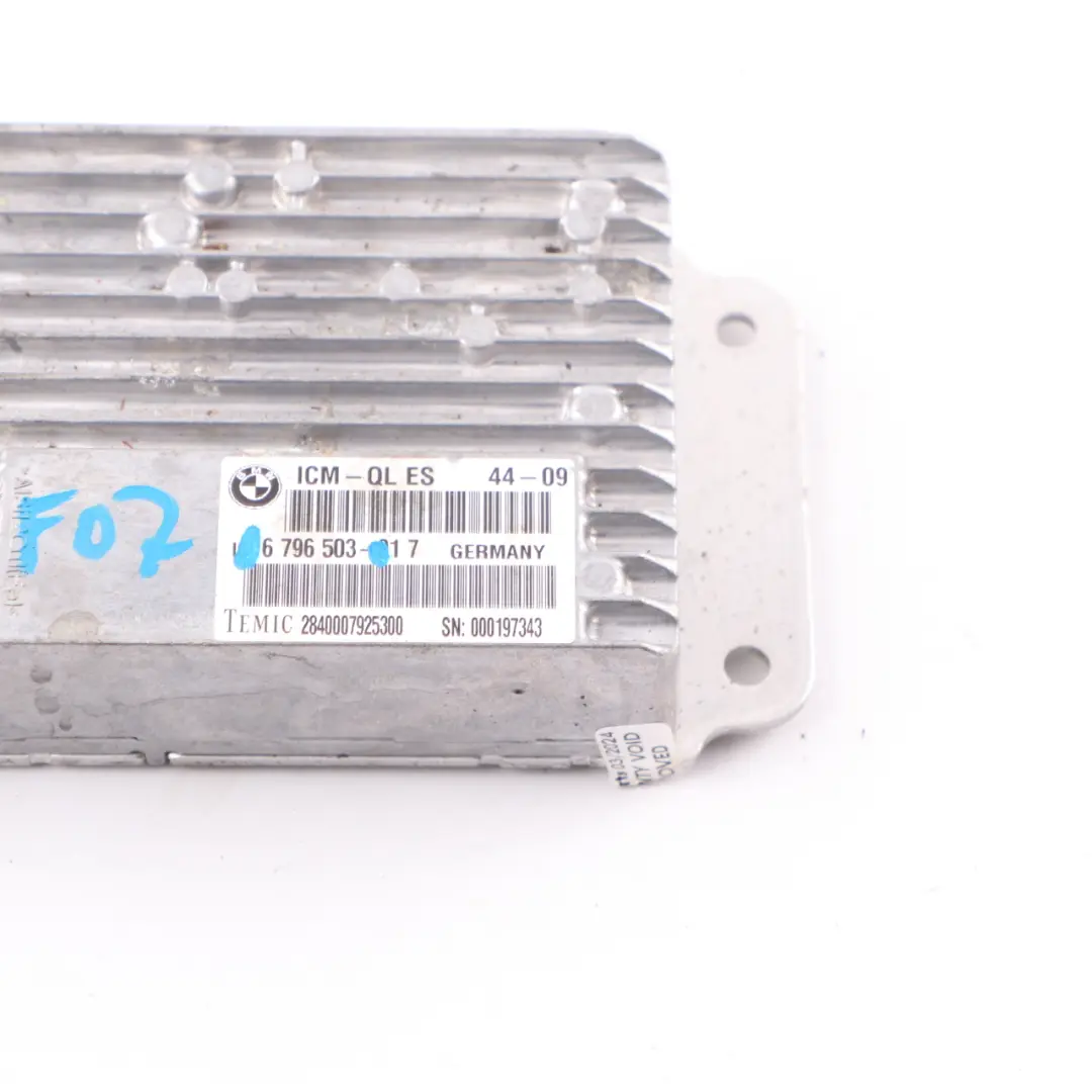 Módulo ICM Gestión Integrada Chasis QL ES Unidad Control 6799659 para BMW F10 F11 con número de pieza 6796503 BMW F10 F11 Módulo ICM Gestión Integrada Chasis QL ES Unidad Control 6799659 - SKU 6796503 - Número de pieza 6796503