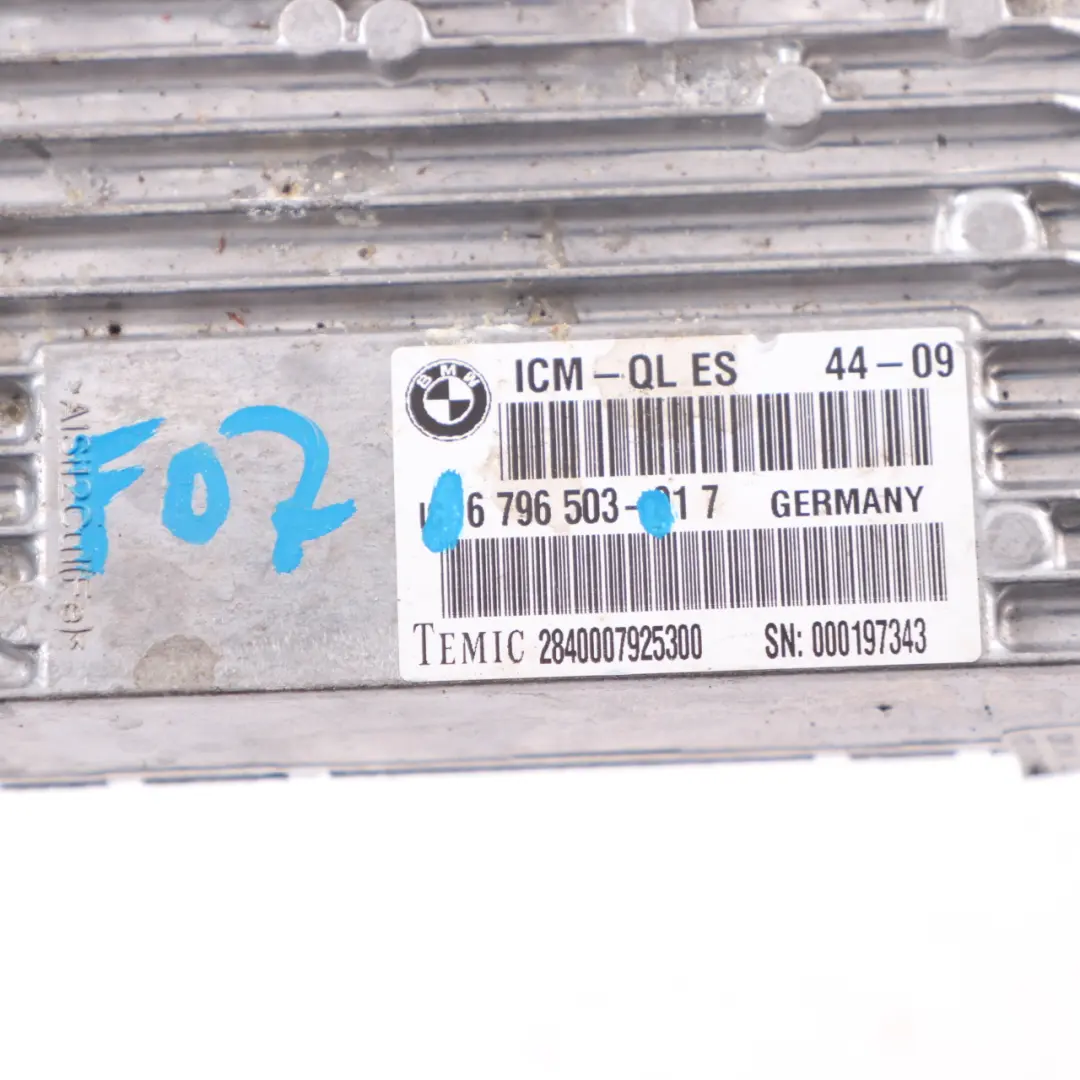 BMW F10 F11 Module ICM Gestion intégrée Châssis Unité Contrôle QL ES 6799659 - SKU 6796503 - Numéro de pièce 6796503