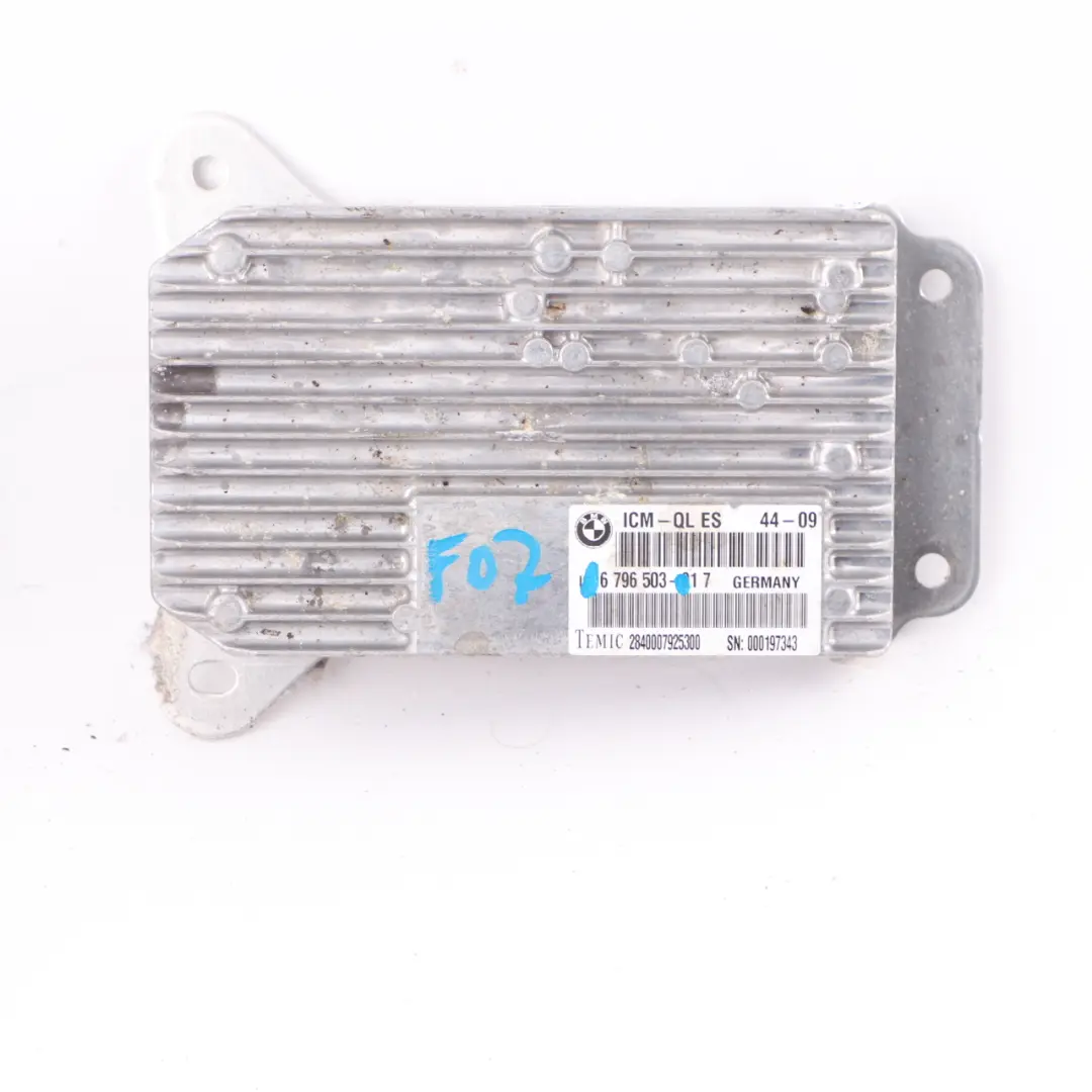 Module ICM Gestion intégrée Châssis Unité Contrôle QL ES 6799659 pour BMW F10 F11 à propos du numéro de pièce 6796503 BMW F10 F11 Module ICM Gestion intégrée Châssis Unité Contrôle QL ES 6799659 - SKU 6796503 - Numéro de pièce 6796503