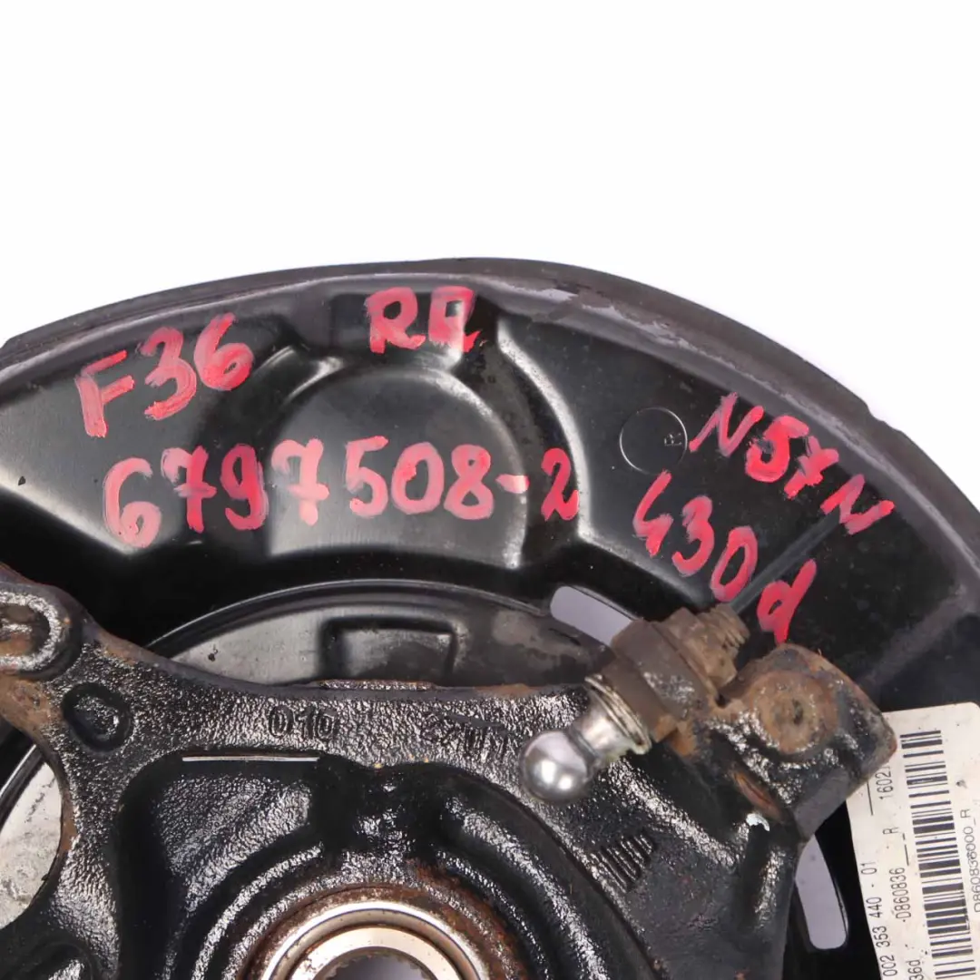 Portaruota Posteriore Destro Sospensione Assale Mozzo Ruota per BMW F32 F36 con numero di parte 6797508 BMW F32 F36 Portaruota Posteriore Destro Sospensione Assale Mozzo Ruota - SKU 6797508-2 - Numero di parte 6797508