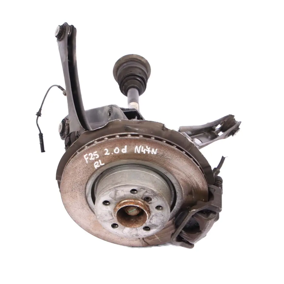 BMW X3 F25 20dX N47N Rueda Trasera Izquierda Cubo Suspensión Freno Pinza