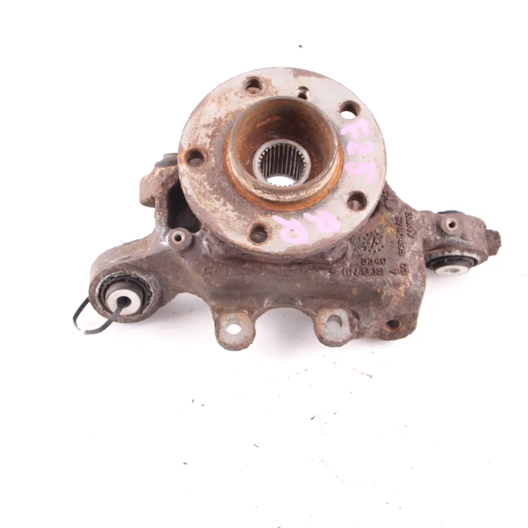 Soporte de rueda trasera derecha Eje Suspensión Soporte para BMW X3 F25 con número de pieza 6797570 BMW X3 F25 Soporte de rueda trasera derecha Eje Suspensión Soporte - SKU 6797570-2 - Número de pieza 6797570