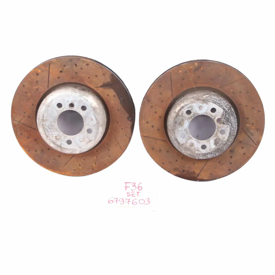 Brake Disc BMW F30 F36 Front Left Right Wheel Ventilated Perforated Set 370X30 - SKU 6797603 - Part number 6797603