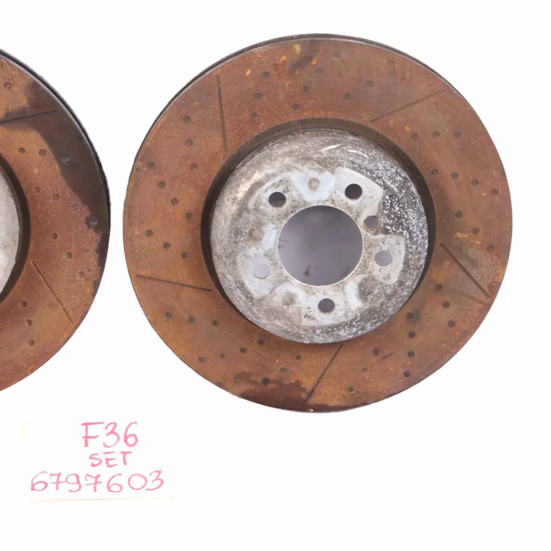  Brake Disc BMW F30 F36 Front Left Right Wheel Ventilated Perforated Set 370X30 - SKU 6797603 - Part number 6797603