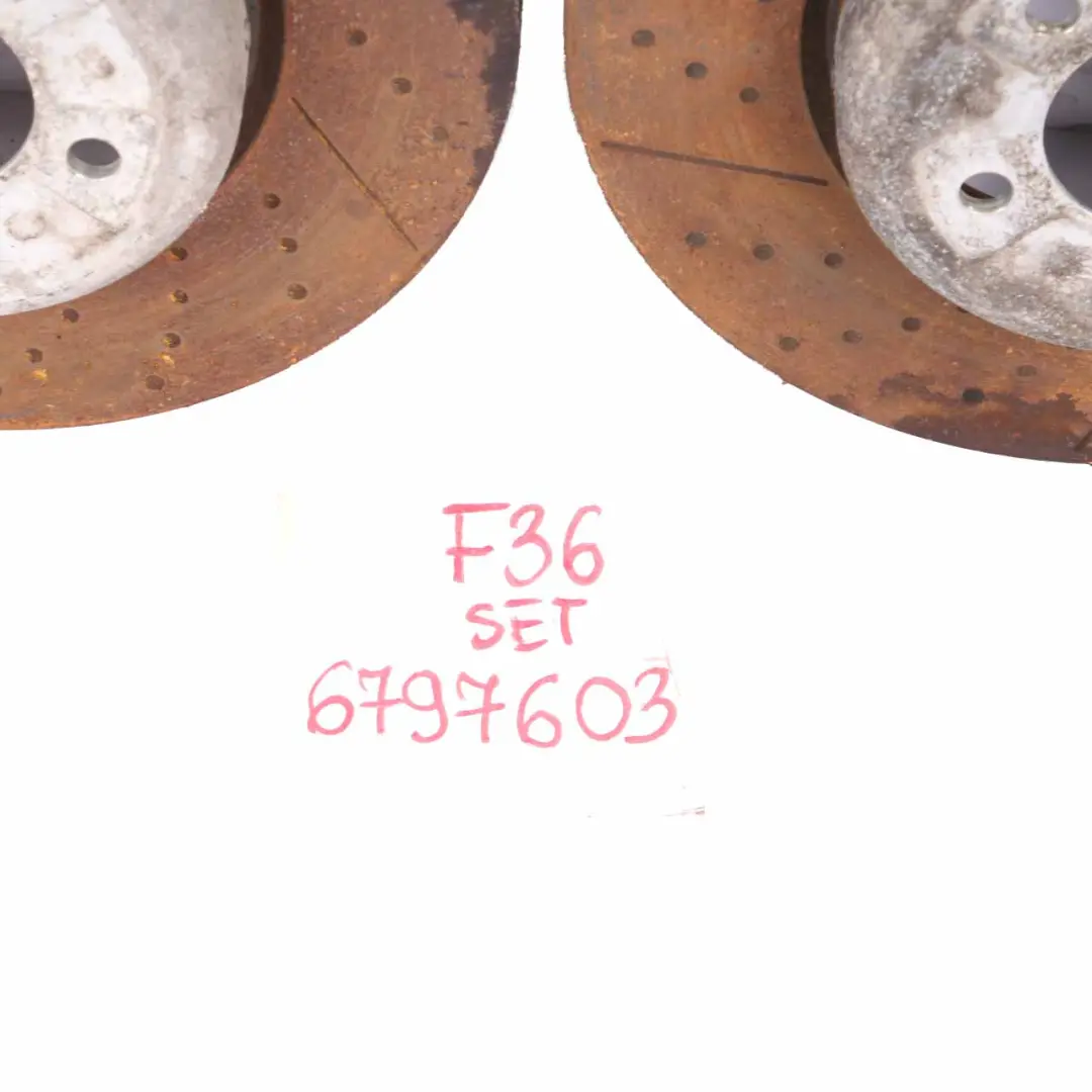  Brake Disc BMW F30 F36 Front Left Right Wheel Ventilated Perforated Set 370X30 - SKU 6797603 - Part number 6797603