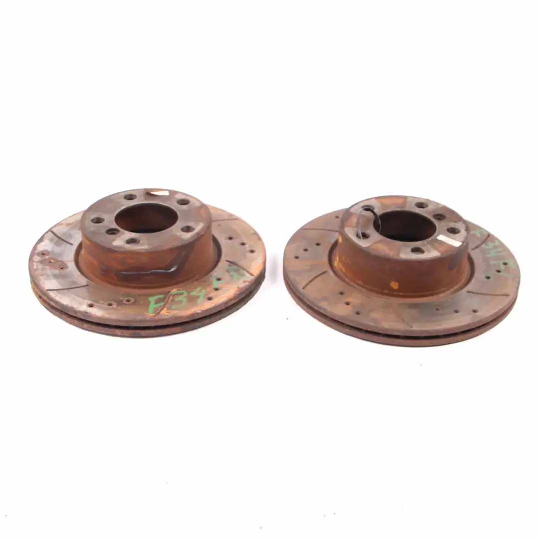 Front Rear Left Right N/O/S Perforated Brake Disc Set to BMW F20 F22 F30 M Sport with Part number 6797605 BMW F20 F22 F30 M Sport Front Rear Left Right N/O/S Perforated Brake Disc Set - SKU 6797605-1 - Part number 6797605