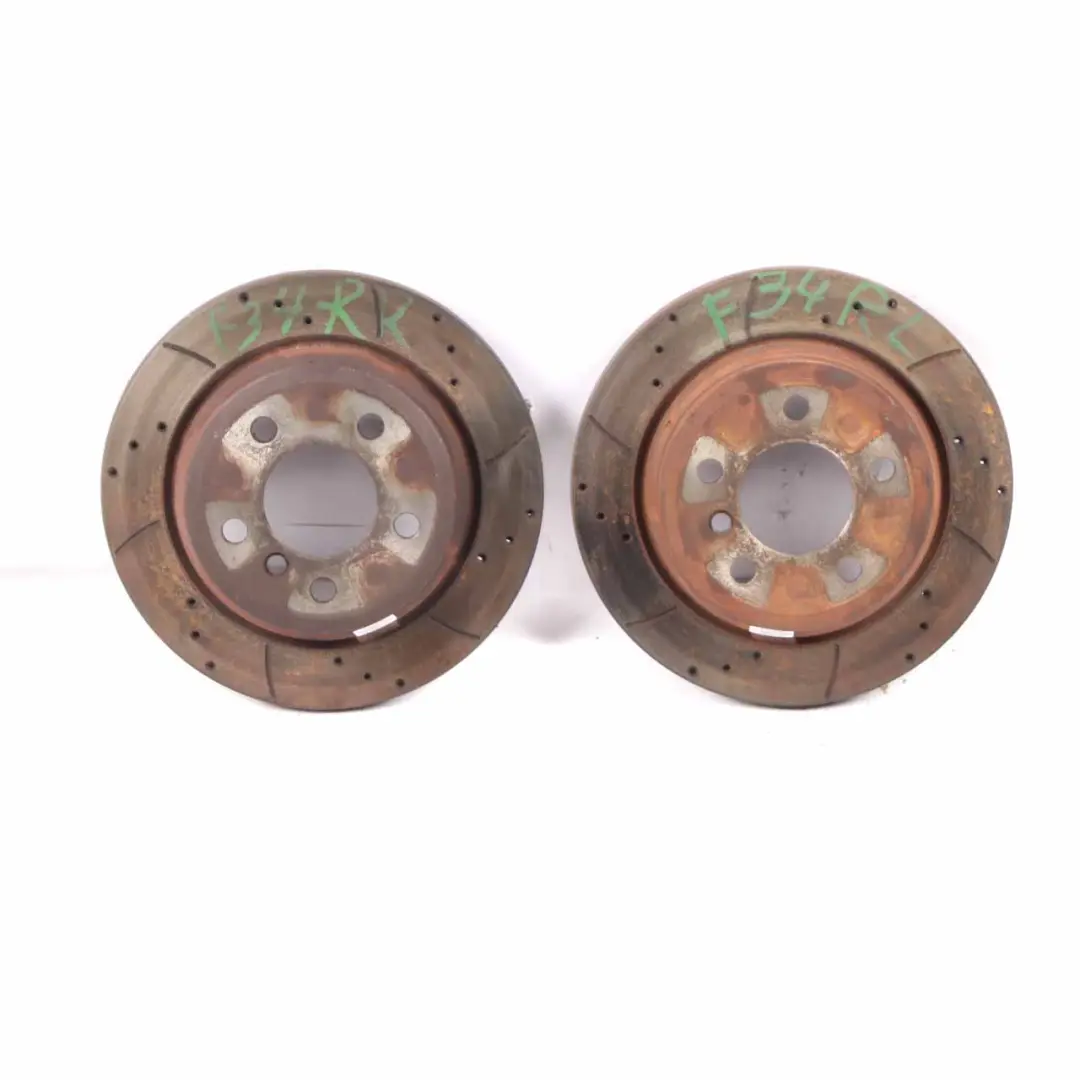 Front Rear Left Right N/O/S Perforated Brake Disc Set to BMW F20 F22 F30 M Sport with Part number 6797605 BMW F20 F22 F30 M Sport Front Rear Left Right N/O/S Perforated Brake Disc Set - SKU 6797605-1 - Part number 6797605